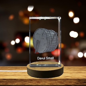 Davul 3D Engraved Crystal 3D Engraved Crystal Keepsake/Gift/Decor/Collectible/Souvenir
