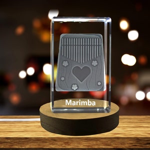 Mbira 3D Engraved Crystal 3D Engraved Crystal Keepsake/Gift/Decor/Collectible/Souvenir