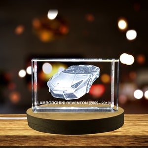 Lamborghini Reventon: 3D Crystal Engraved Car