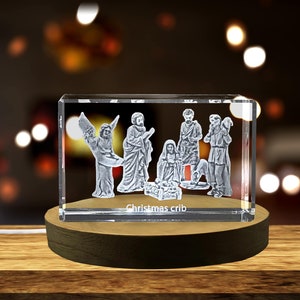 A Night of Wonder | Christmas Crib 3D Engraved Crystal