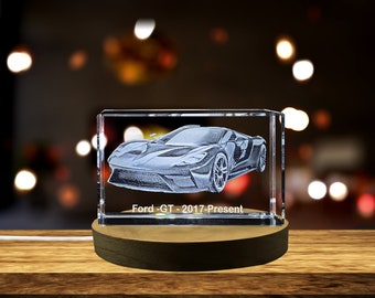 Ford GT (2017-Present) - American Muscle Reimagined in 3D Engraved Crystal