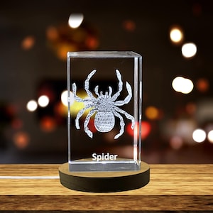 Web of Wonder | Spider Design | 3D Engraved Crystal Keepsake