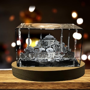 Hagia Sophia 3D Engraved Crystal Decor