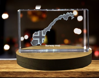 Norway 3D Engraved Crystal 3D Engraved Crystal Keepsake/Gift/Decor/Collectible/Souvenir