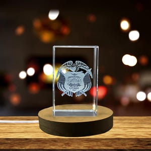 Carta da gioco Ace of Diamond - Squisito oggetto da collezione in cristallo inciso 3D