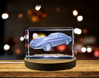 Italian Excellence Perfected: Ferrari 275 (1964–1968) - 3D Engraved Crystal Tribute