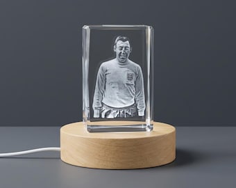 Gordon Banks 3D Engraved Crystal Gift