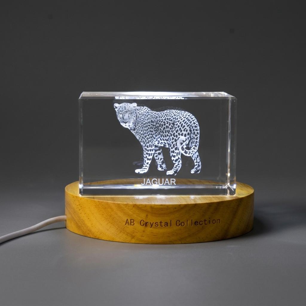 Glass Jaguar Figurine - Etsy