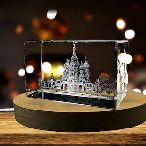 St. Basil’s Cathedral 3D Engraved Crystal Keepsake Souvenir