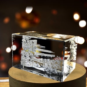 Fallingwater — Mill Run 3D Engraved Crystal Collectible Souvenir