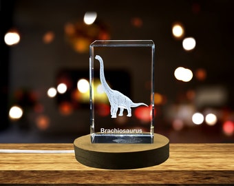 Brachiosaurus | Dinosaurs 3D Engraved Crystal