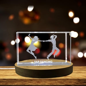 Tap Dancers | 3D Engraved Crystal