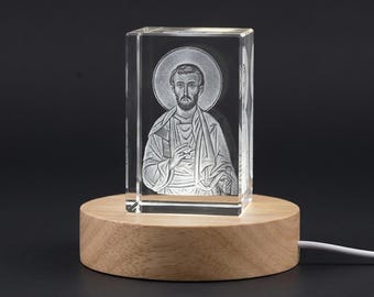 St. James the Lesser 3D Engraved Crystal Gift - Inspirational Religious Keepsake