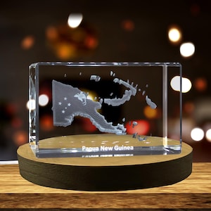 Papua Nova Guiné Cristal Gravado 3D Cristal Gravado 3D Lembrança/Presente/Decoração/Colecionável/Lembrança