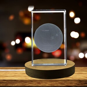 Ping Pong Ball 3D Engraved Crystal 3D Engraved Crystal Keepsake/Gift/Decor/Collectible/Souvenir
