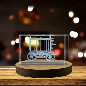 Regalo de cristal grabado en 3D con gráfico de estrellas de Tauro