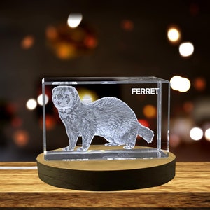 Ferret Crystal Art | Unique Crystals Carved with Playful Mustelid Designs
