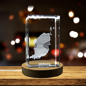 Grenade Gravé 3D Cristal Gravé 3D Cristal Souvenir/Cadeau/Décor/Collection/Souvenir
