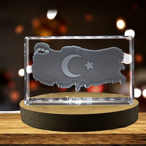 Cristal gravé en 3D Turquie Souvenir en cristal gravé en 3D/cadeau/décor/objet de collection/souvenir