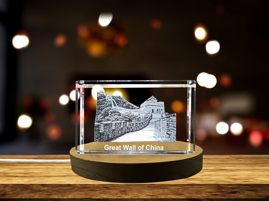 Great Wall of China 3D Crystal | Engraved Landmark Souvenir - Etsy