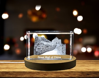 Great Wall of China 3D Crystal | Engraved Landmark Souvenir - Etsy