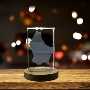 Luxembourg Gravé 3D Cristal 3D Gravé Cristal Souvenir/Cadeau/Décor/Collection/Souvenir