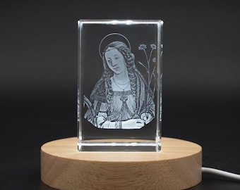 3D Engraved Crystal Art of St. Eulalia of Merida