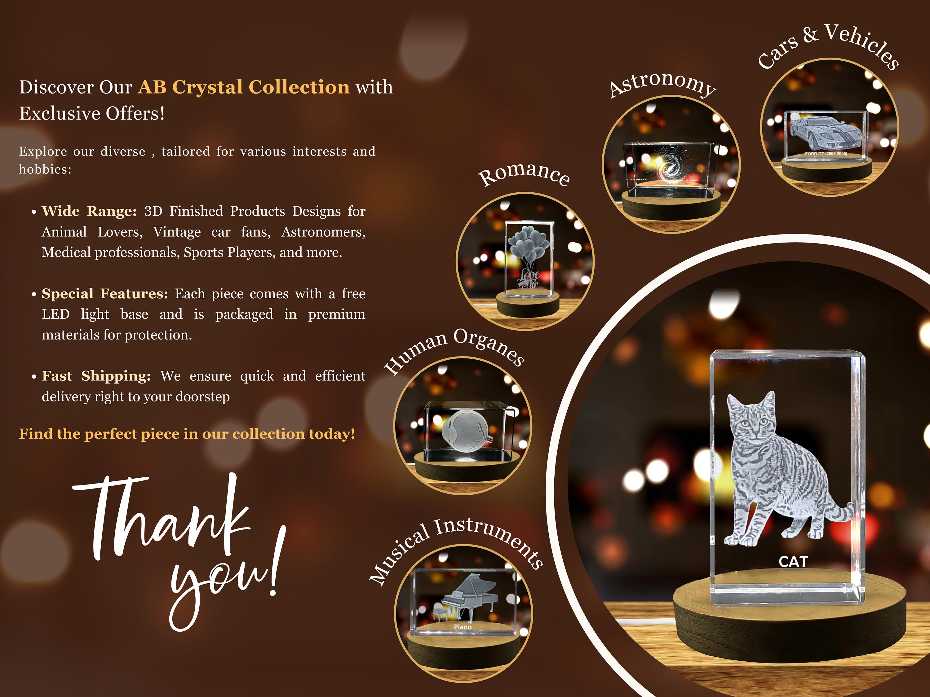 雄大な鷹のクリスタル彫刻 |エアリアルハンターでエッチングされた絶妙