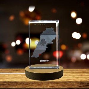 Liban Cristal gravé en 3D Souvenir en cristal gravé en 3D/Cadeau/Décor/Objet de collection/Souvenir