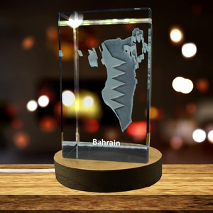 Bahreïn Gravé 3D Cristal Gravé 3D Cristal Souvenir/Cadeau/Décor/Collection/Souvenir
