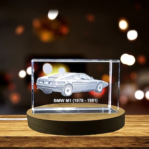 Legendary Powerhouse: BMW M1 (1978–1981) - 3D Engraved Crystal Tribute