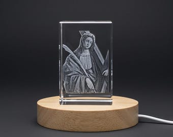 3D Engraved Crystal Art of St. Eulalia of Merida