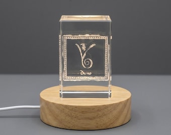 Dumo 3D Engraved Crystal Gift – Sacred Karuna Reiki Symbol
