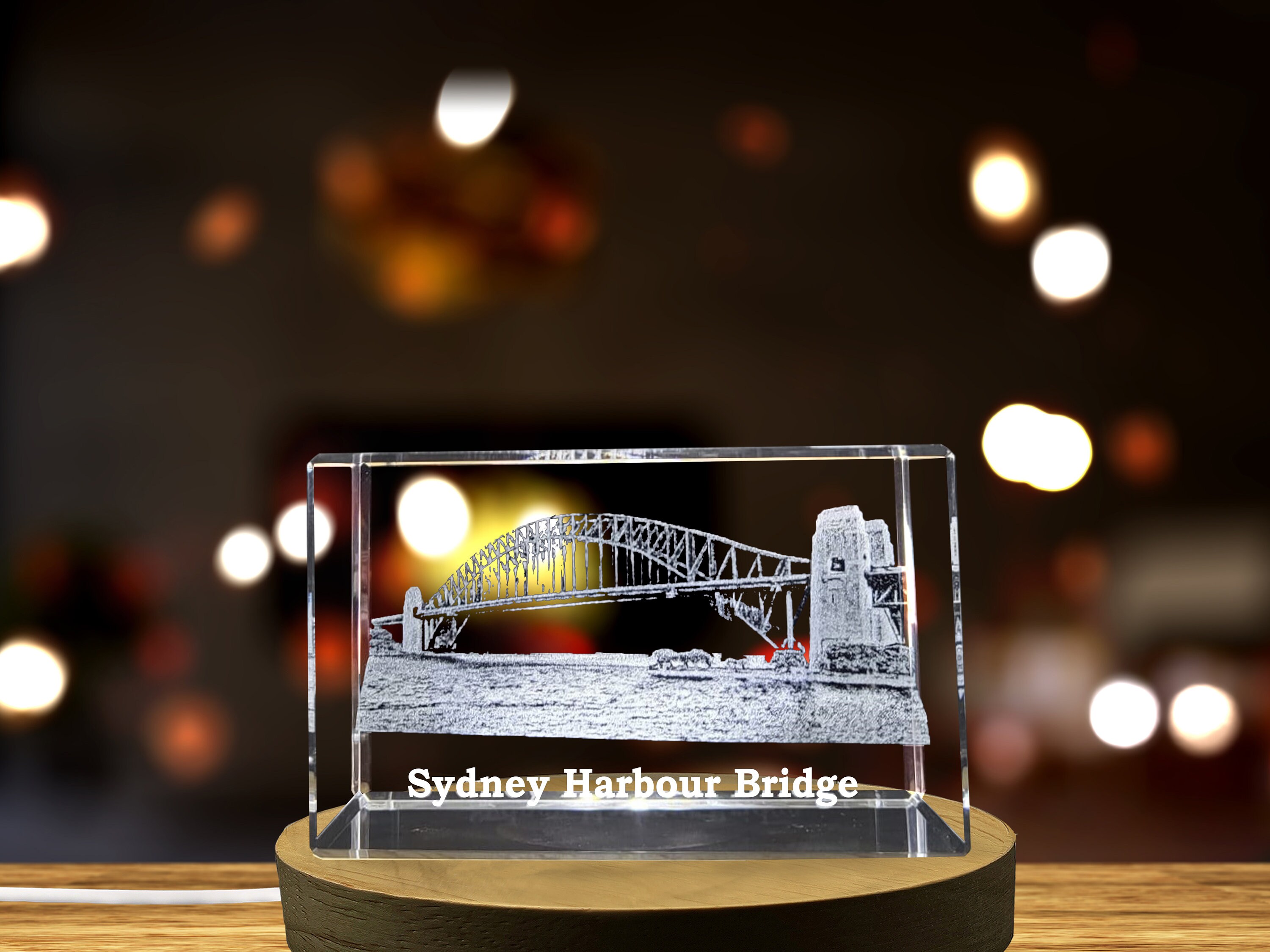 Sydney Harbour Bridge 3D Crystal | Engraved Landmark Souvenir