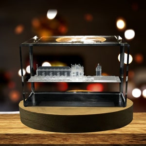 Château de Chenonceau 3D Engraved Crystal Keepsake Souvenir
