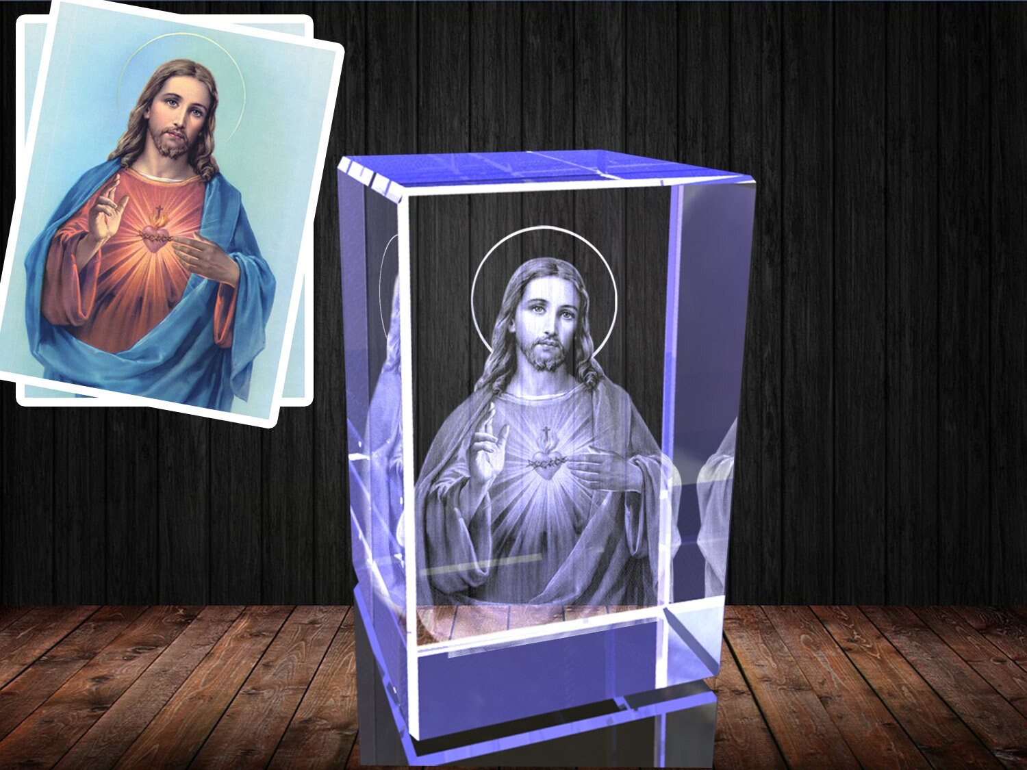 Jesus Hologram Paperweight Tower3d Laser Engraving Crystal | Etsy