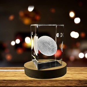 Haumea 3D Engraved Crystal Novelty Decor