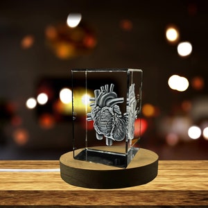 Heart Art  | 3D Engraved Crystal Keepsake