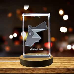 Jordan 3D Gravé Cristal 3D Gravé Cristal Souvenir/Cadeau/Décor/Collection/Souvenir