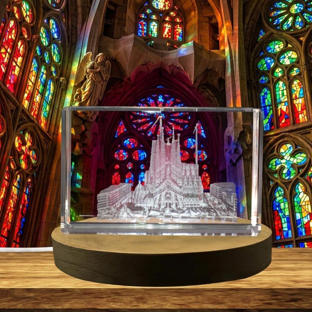 クリスタル タワーブリッジ 装飾品 サグラダファミリア3D刻印クリスタル記念品お土産 - Etsy 日本