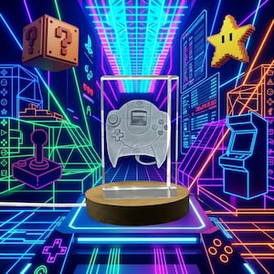 Nostalgic Gaming: 3D Crystal 1998 Game Controller Trophy – Engraved Gamer Award, Recognition Gift & Decor