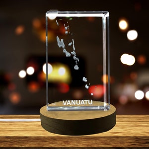 Vanuatu Cristal Gravé 3D Cristal Gravé 3D Souvenir/Cadeau/Décor/Collection/Souvenir