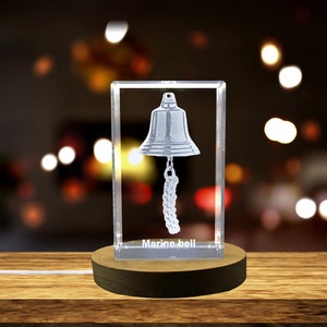 A Cry across the Waves | Marine bell 3D Engraved Crystal