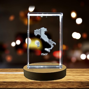 Cristal gravé en 3D Italie Souvenir en cristal gravé en 3D/cadeau/décor/objet de collection/souvenir