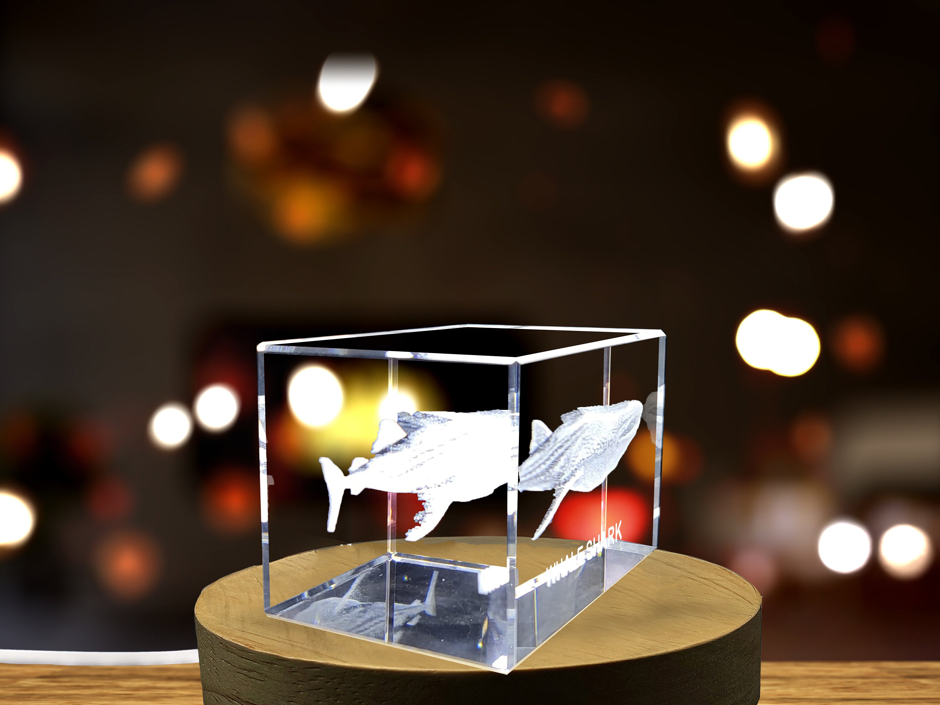 魅惑的な 3D 彫刻クリスタル |ジンベエザメ - Etsy 日本