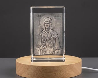3D Engraved Crystal St. Eulalia of Merida