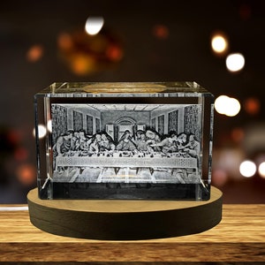 The Last Supper 3D Engraved Crystal Decor
