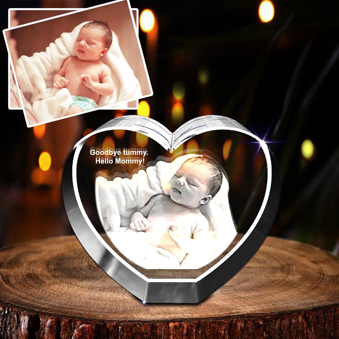 Newborn Baby Engraved 3D Photo Gift Thoughtful Etsy