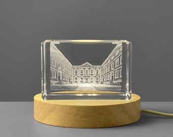 Chambres Bluecoat 3D Engraved Crystal Gift - Exquisite Architectural Collectible