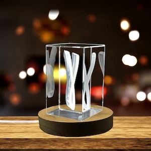 Einzigartiges Kristall-Set mit 26 Buchstaben – 3D-gravierte Kristallgeschenke für alle Anlässe